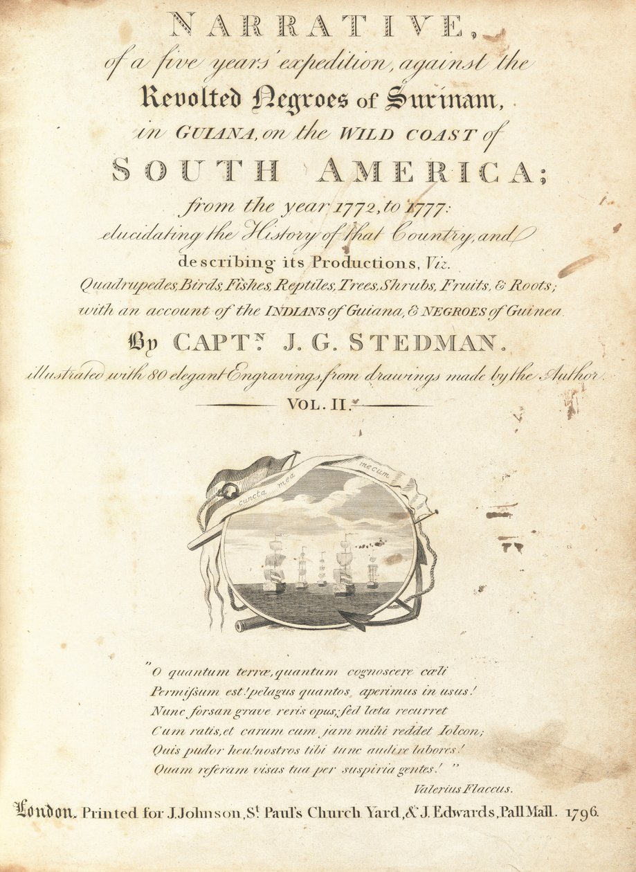 Erzählung einer fünfjährigen Expedition gegen die aufständischen Neger von Surinam in Guiana an der wilden Küste Südamerikas (Band II) von Various Artists, including William Blake, after John Gabriel Stedman