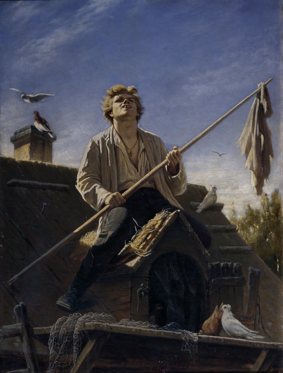 Ein Taubenzüchter, 1874 von Vasili Grigorevich Perov