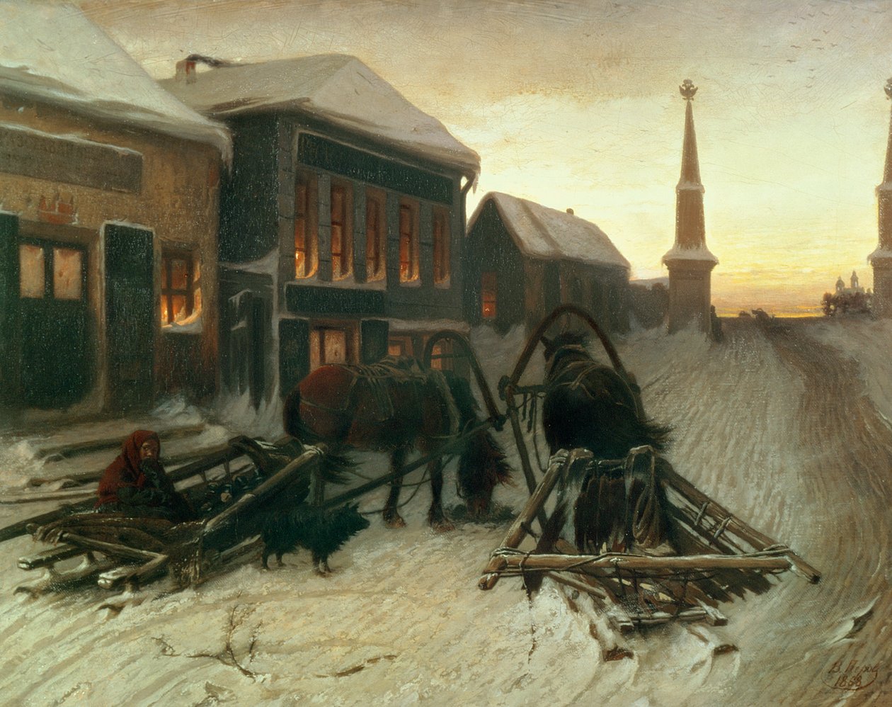 Die letzte Taverne an den Stadttoren von Vasili Grigorevich Perov