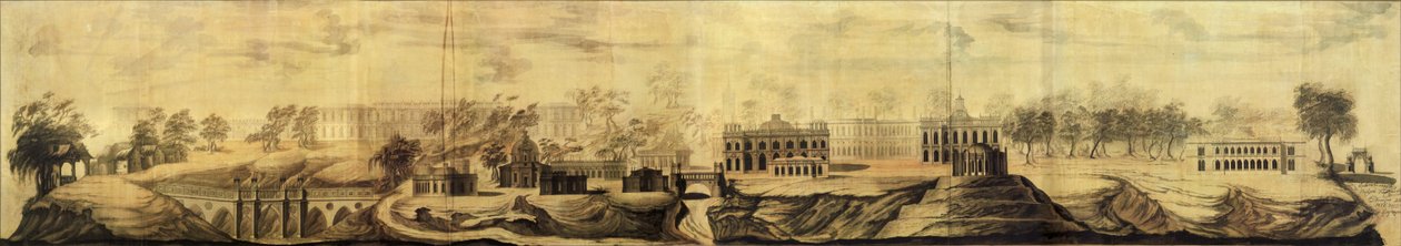 Panoramablick auf das Design von Tsaritsyno, 1776 von Vasili Ivanovich Bazhenov