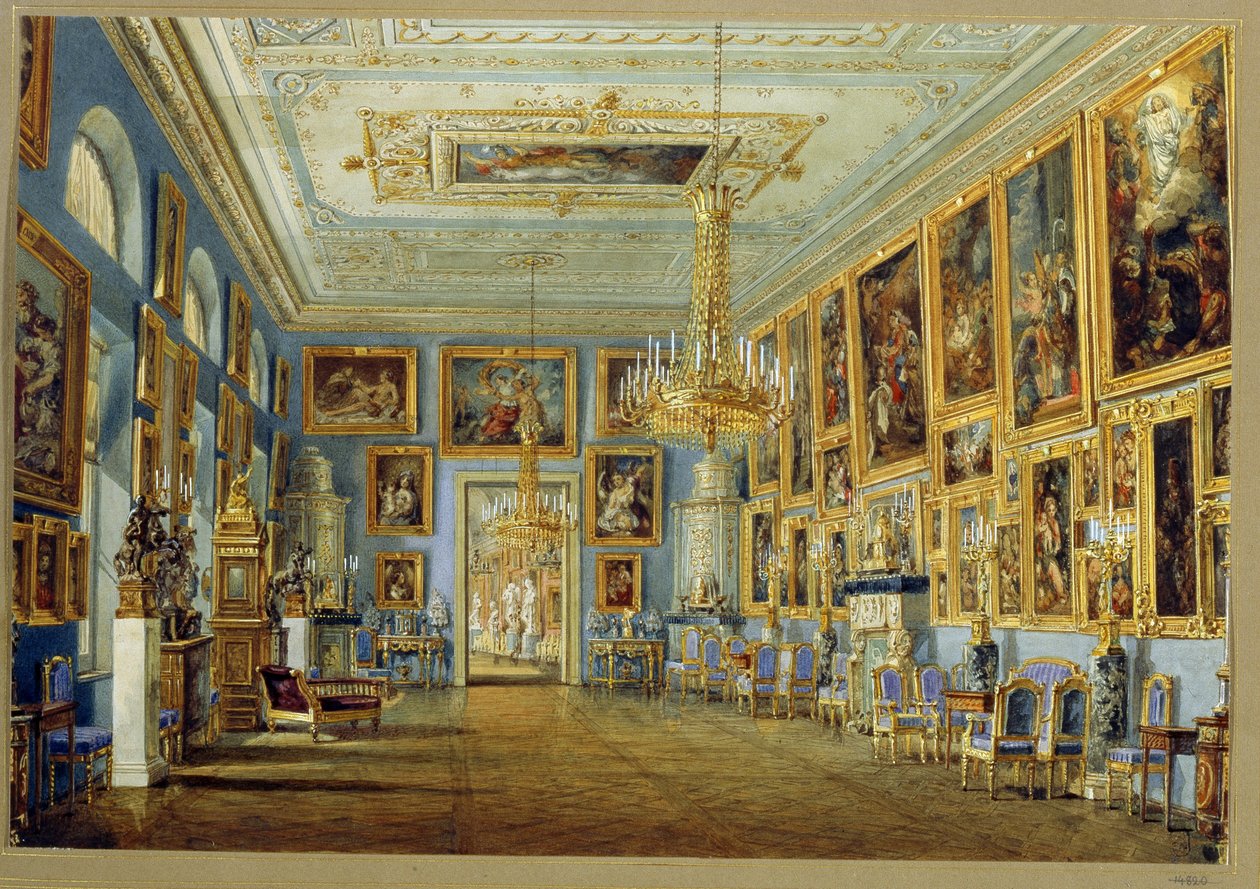 Die Kunstgalerie im Jussupow-Palast in Sankt Petersburg von Vasili Semenovich Sadovnikov