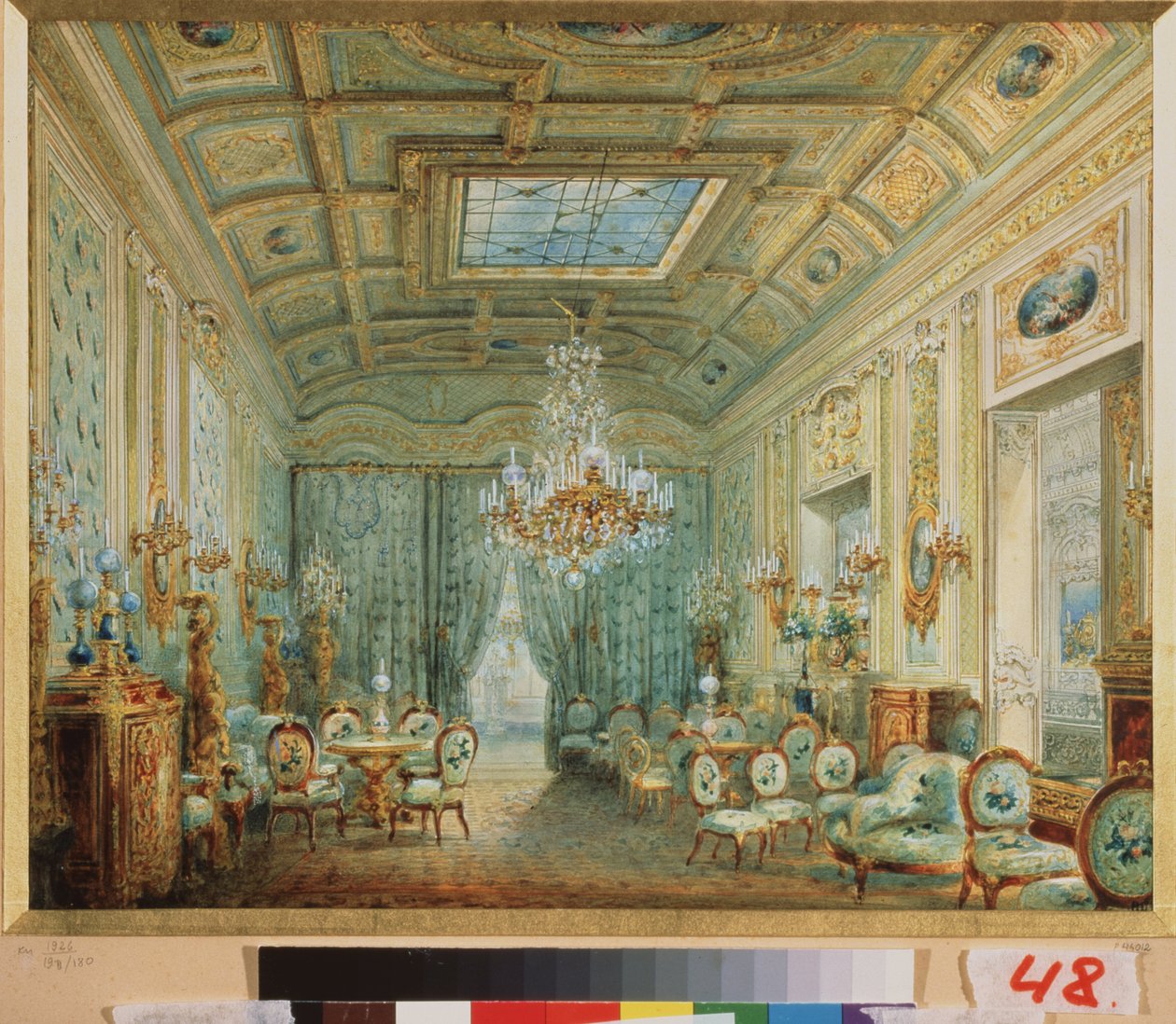 Das Wohnzimmer mit Pastellen von Vasili Semenovich Sadovnikov