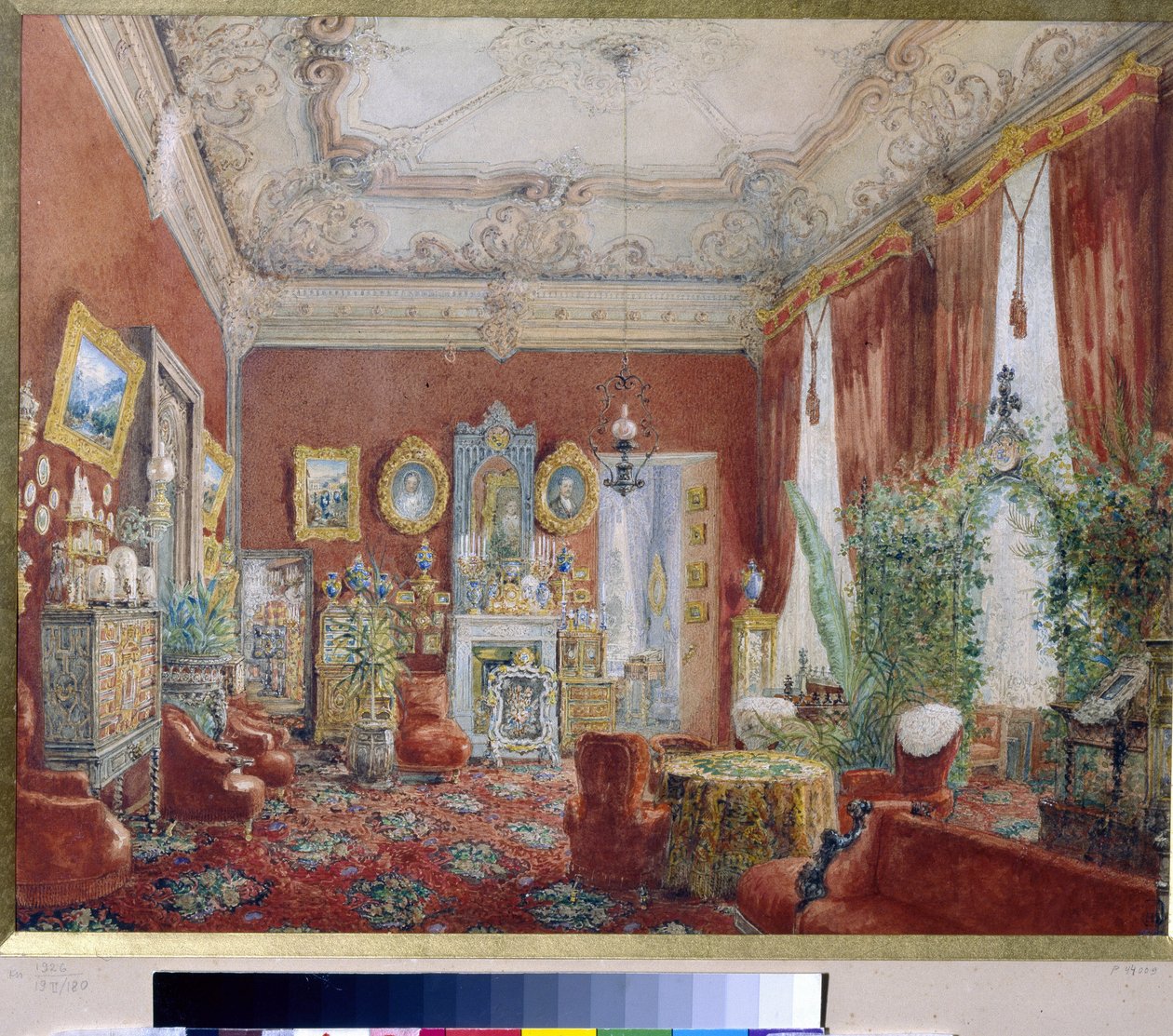 Das Familienwohnzimmer im Jussupow-Palast in Sankt Petersburg von Vasili Semenovich Sadovnikov