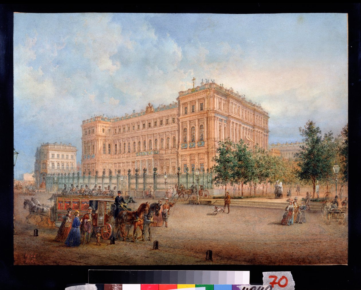Ansicht des Nikolauspalastes in Sankt Petersburg von Vasili Semenovich Sadovnikov