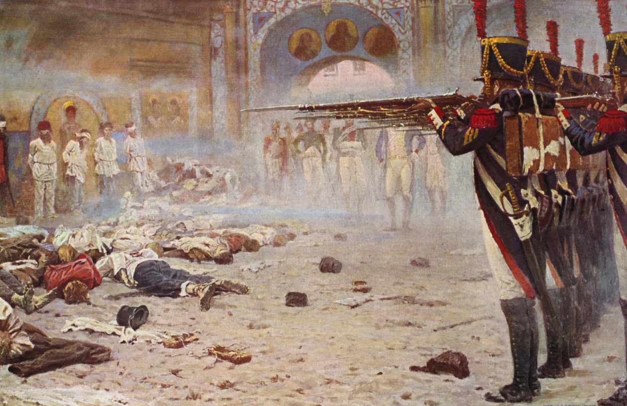 Erschießungskommando, das Gefangene hinrichtet von Vasili Vasilievich Vereshchagin