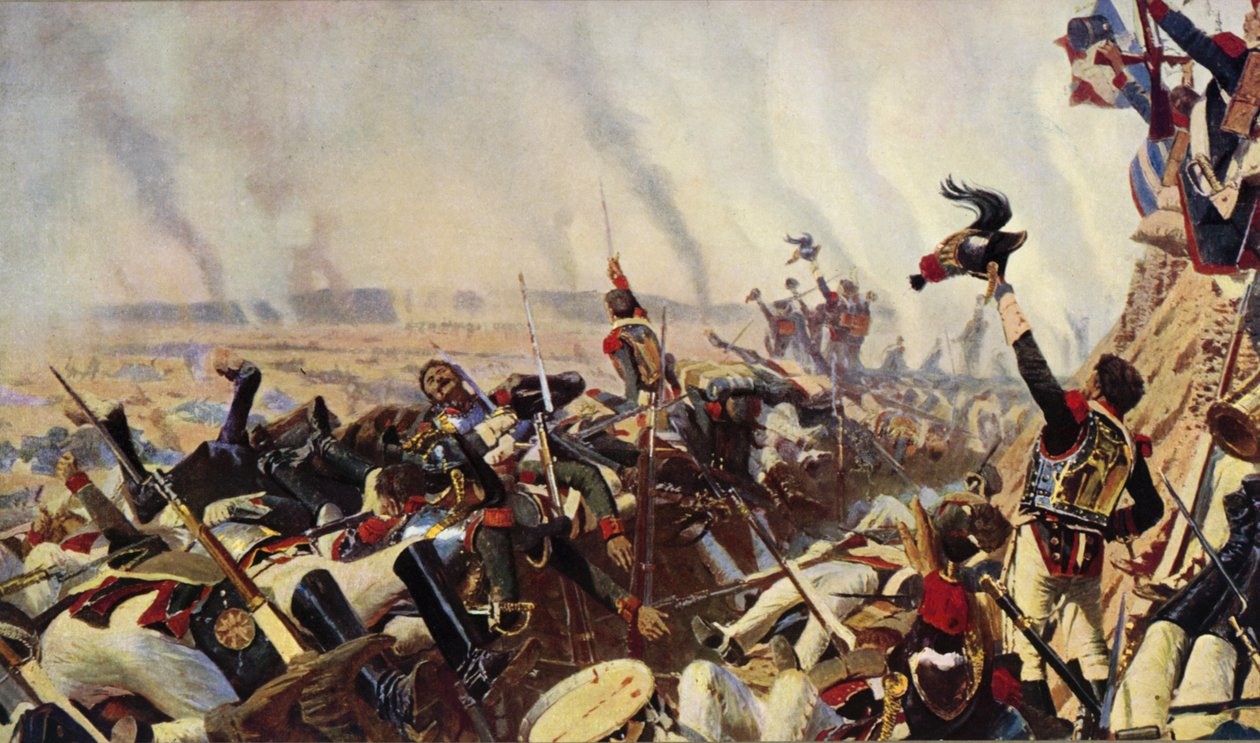 Das Ende der Schlacht von Borodino von Vasili Vasilievich Vereshchagin