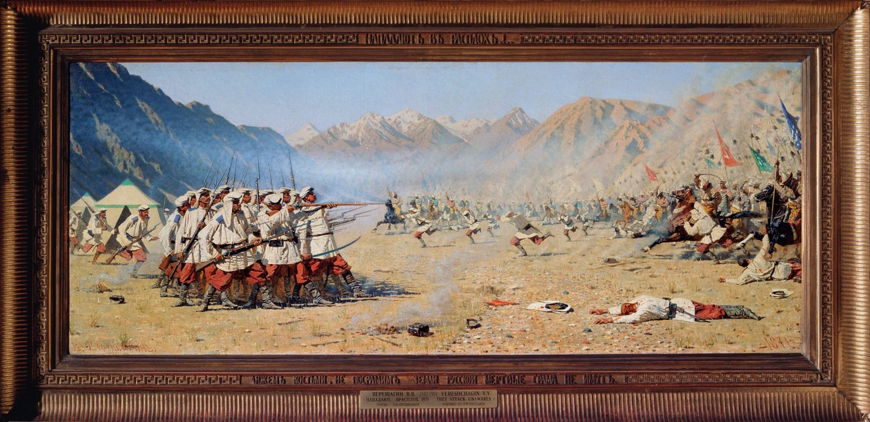 Ein plötzlicher Angriff von Vasili Vasilievich Vereshchagin