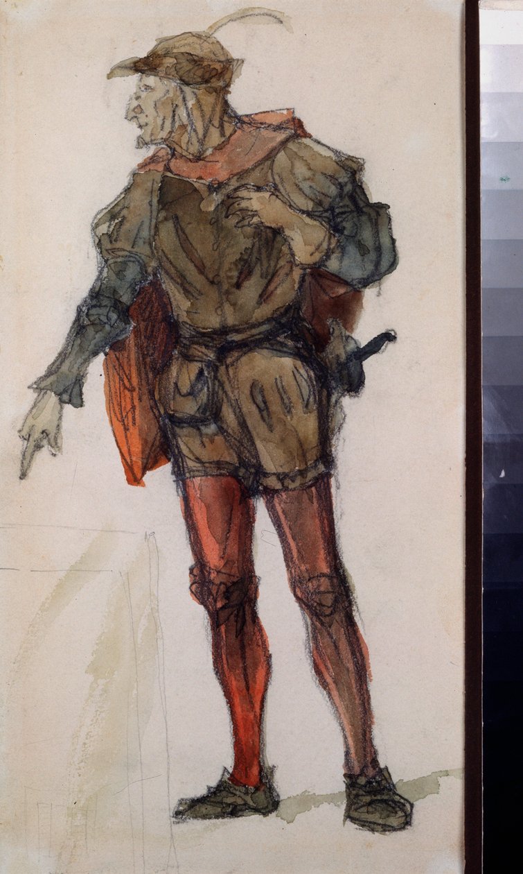Kostümentwurf für die Oper "Faust" von Charles Gounod von Vasilij Dmitrievich Polenov