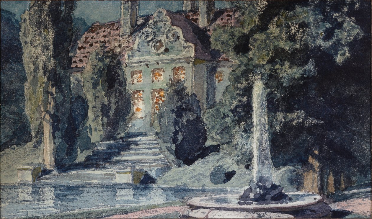 Bühnenbildentwurf für die Oper Boris Godunow von M. Mussorgski von Vasilij Dmitrievich Polenov