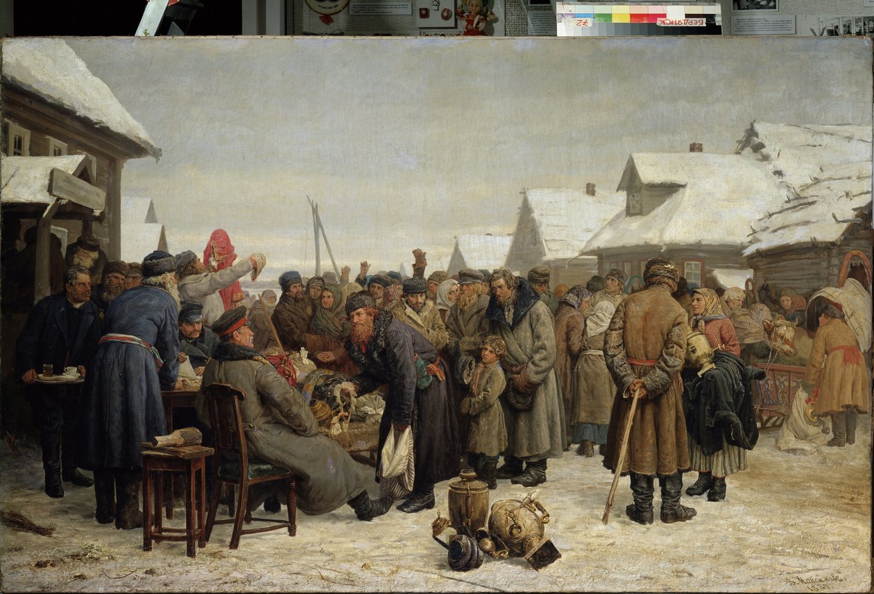 Öffentliche Versteigerung von Schuldenrückständen von Vasily Maximov