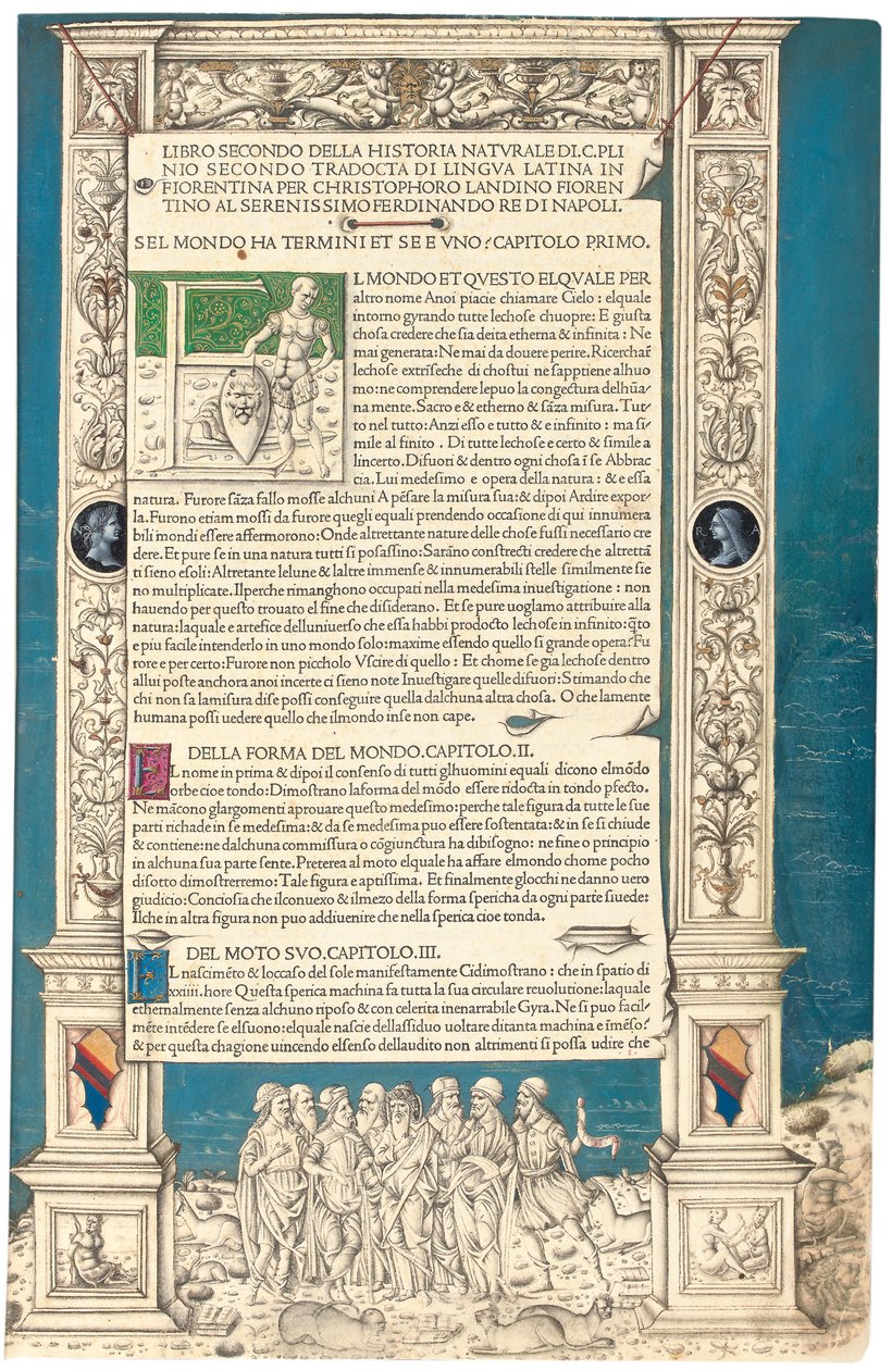 "Historia Naturalis" von Plinius dem Älteren, 1476 von Venetian School
