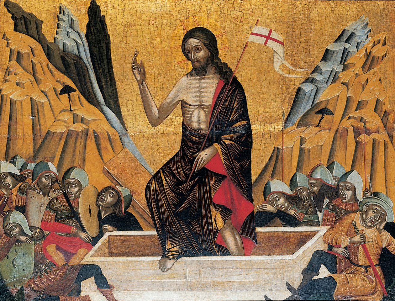 Die Auferstehung, Venedig oder Kreta, ca. 1500 von Veneto Cretan School