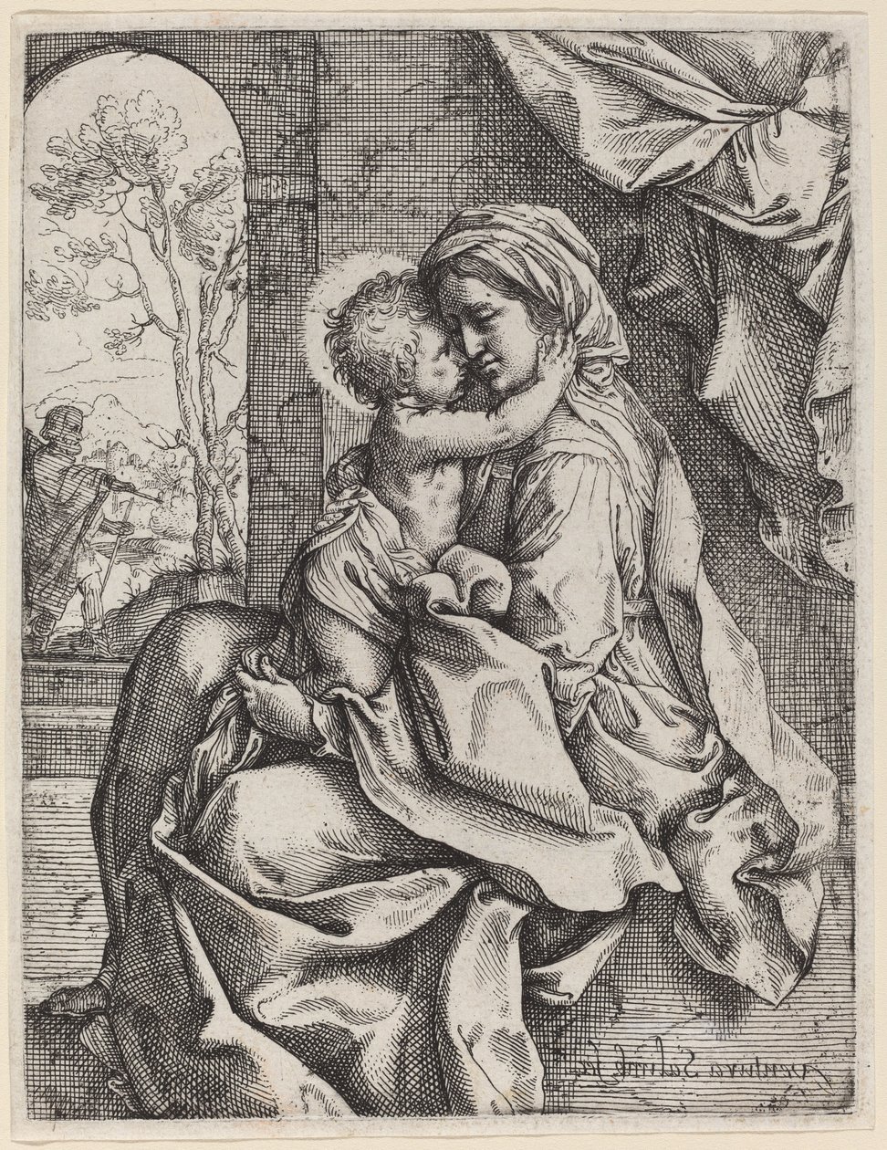 Jungfrau und Kind von Ventura Salimbeni after Guido Reni