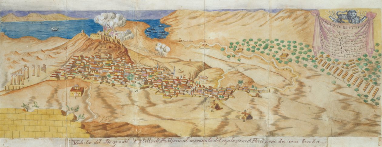Die Bombardierung des Parthenon am 26. September 1687 von Verneda Giacomo Milheau