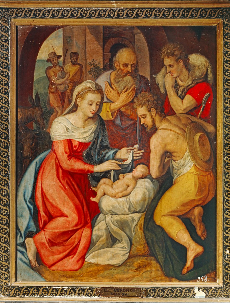 Die Anbetung der Hirten von Veronese (1528-88) (workshop of)