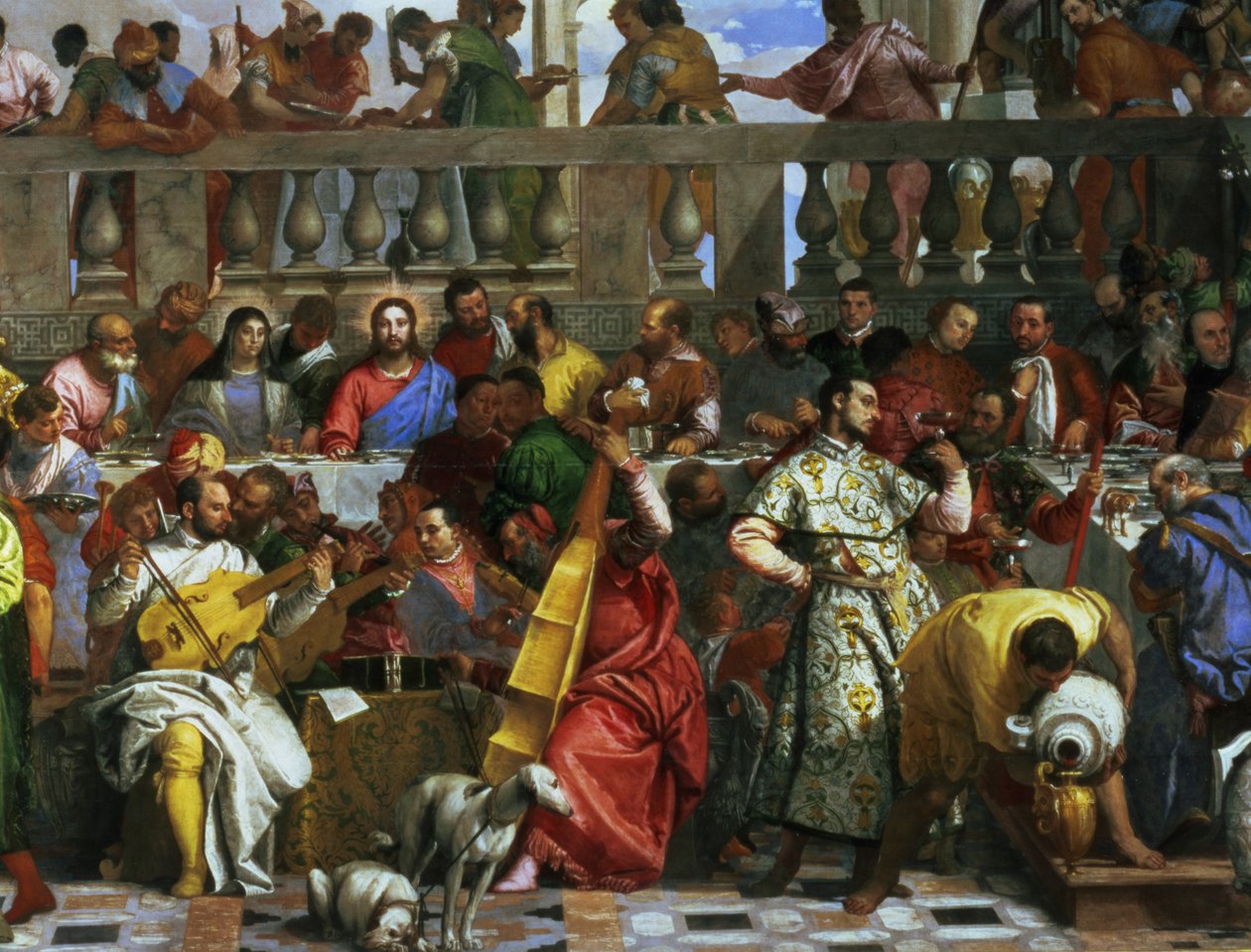 Das Hochzeitsmahl zu Kana (Detail) von Paolo Veronese