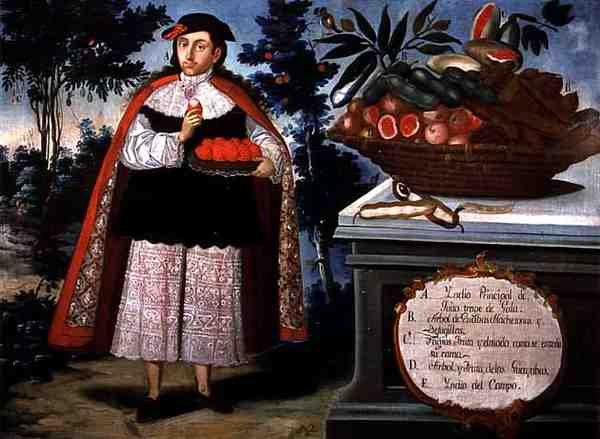 Der indische Häuptling von Quito in voller Tracht von Vicente Alban