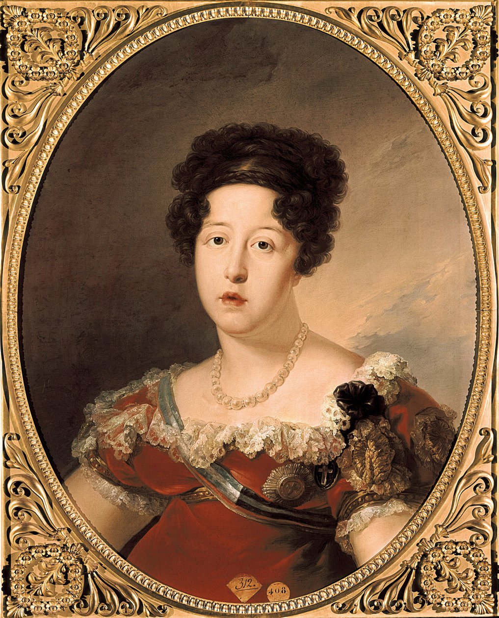 Dona Maria Isabel de Braganza. Porträt von Maria Isabella von Portugal (oder Maria Isabella von Braganza) von Vicente Lopez y Portana
