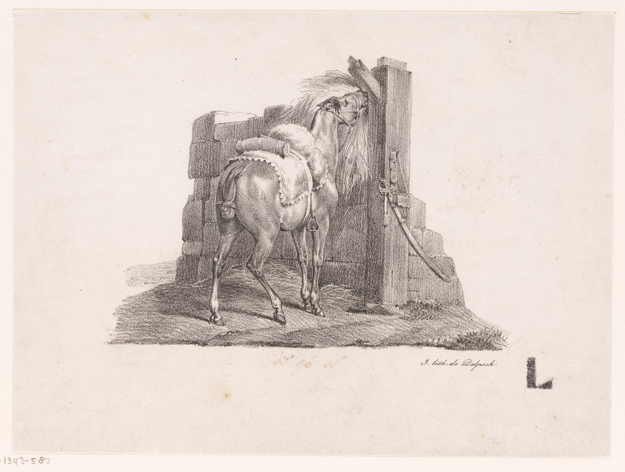 Studie eines Pferdes im Stall von Victor Adam
