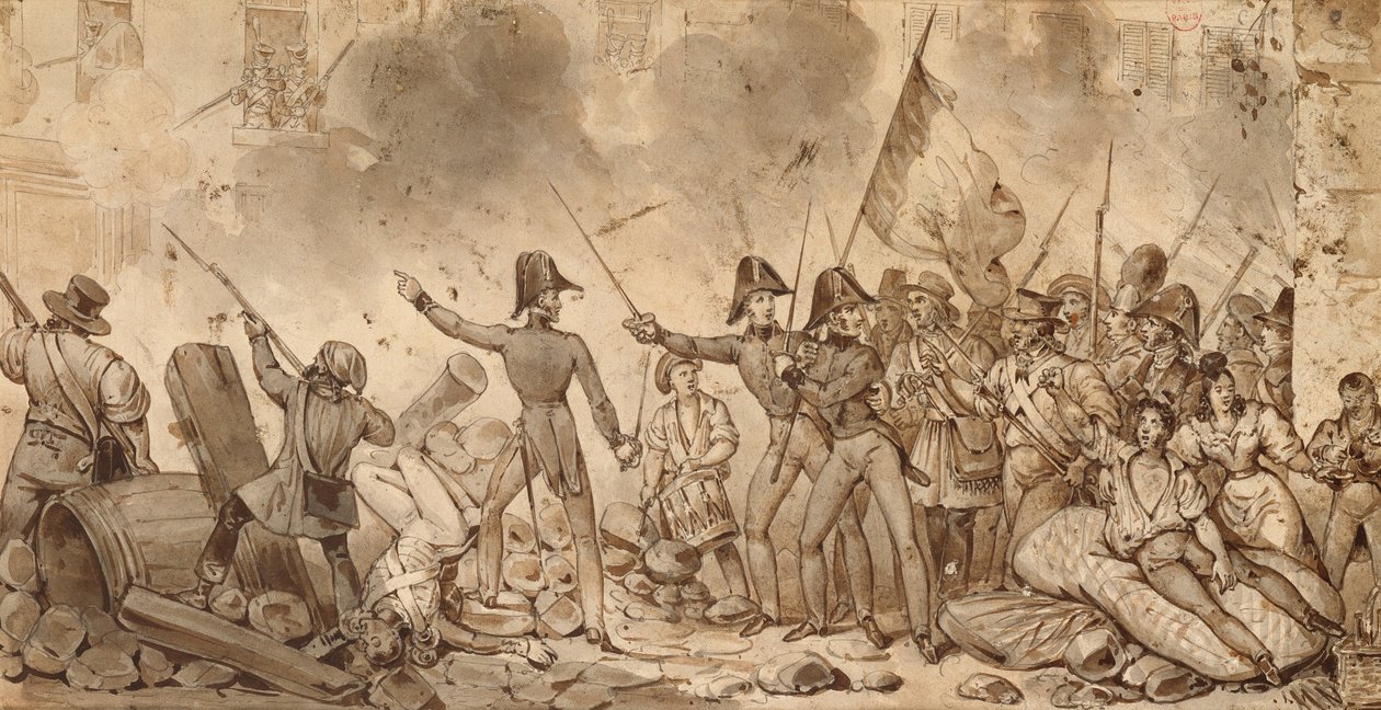 Einnahme der Kaserne der Rue de Babylone, 29. Juli 1830 von Victor Adam