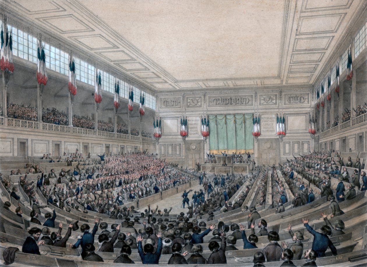 Die Nationalversammlung ist in Permanenz!, Paris, 15. Mai 1848 von Victor Adam