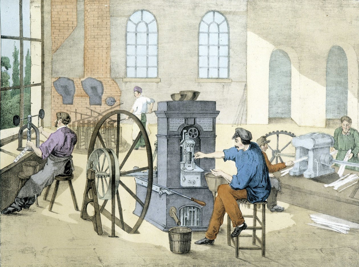 Münzladen (Münzprägung), Lithographie von Janson, 19. Jahrhundert von Victor Janson