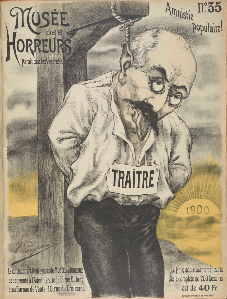 Musée des Horreurs Galerie der Schrecken: Alfred Dreyfus, 1900 von Victor Lenepveu