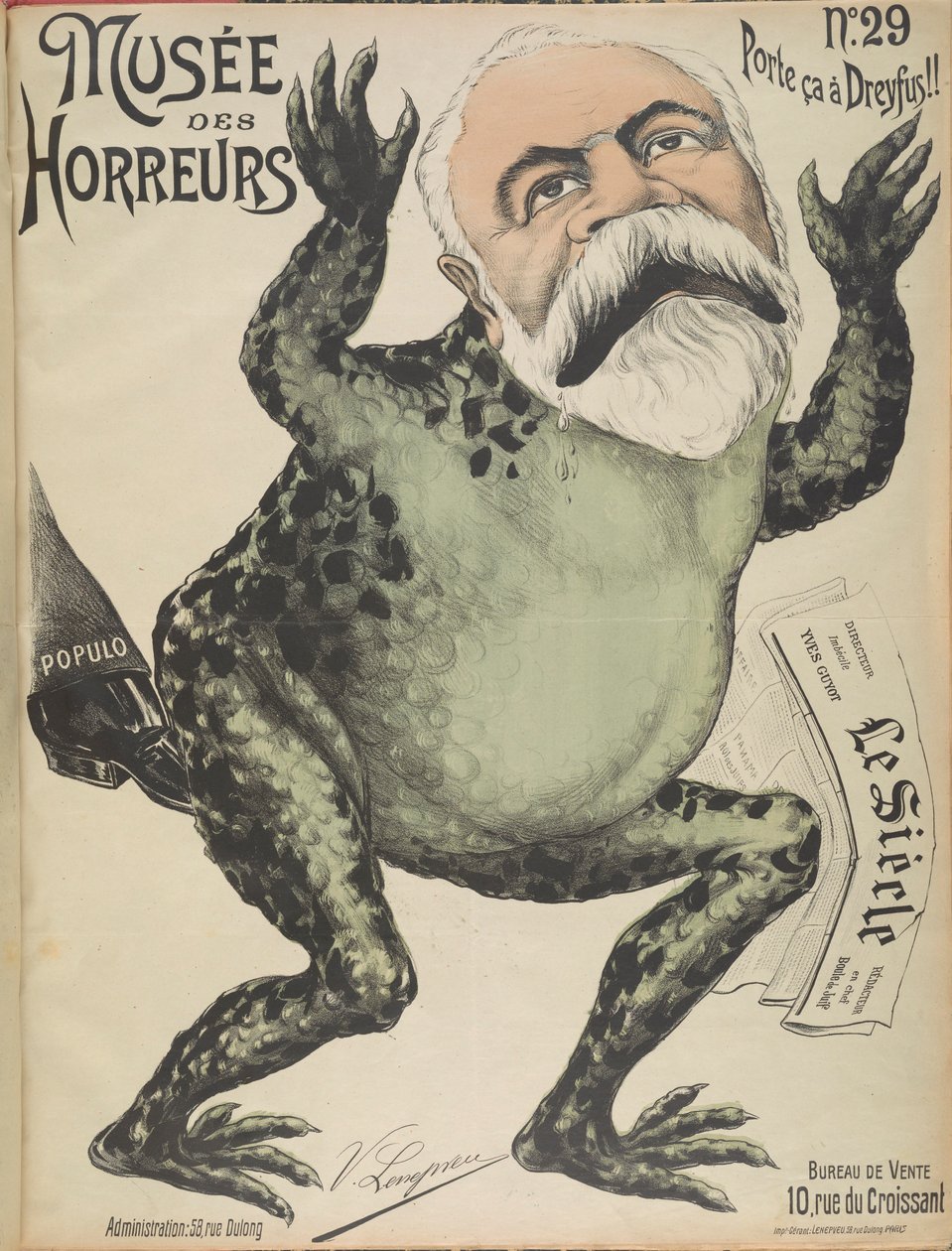 Musée des Horreurs Galerie der Schrecken: Yves Guyot, 1899 von Victor Lenepveu