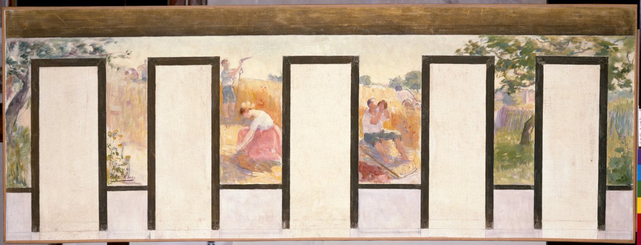 Skizze für das Rathaus von Bagnolet: Feldarbeit von Victor Marec