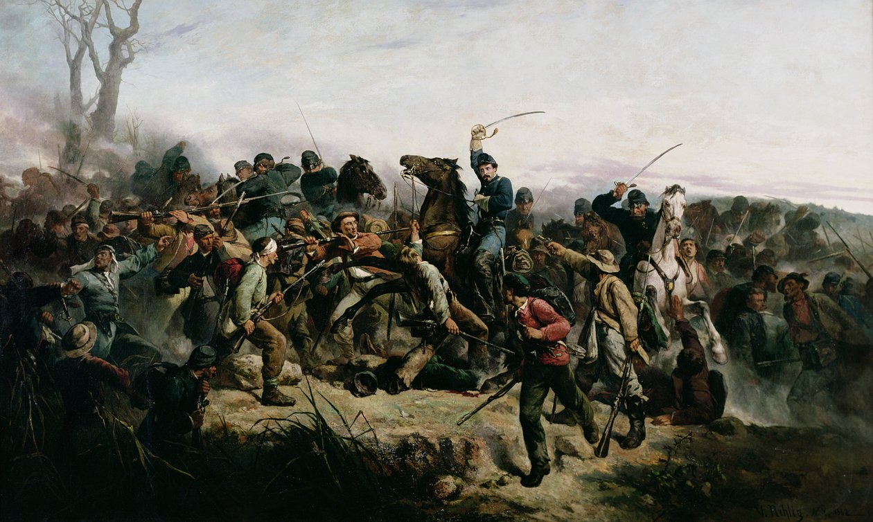 Der Kavallerieangriff von Lt. Henry B. Hidden, 1862 von Victor Nehlig