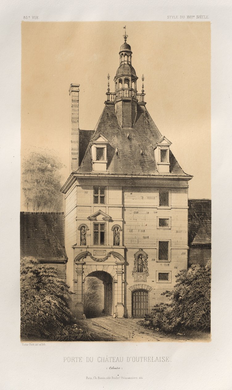 Tor des Schlosses von Outrelaise (Calvados) von Victor Petit