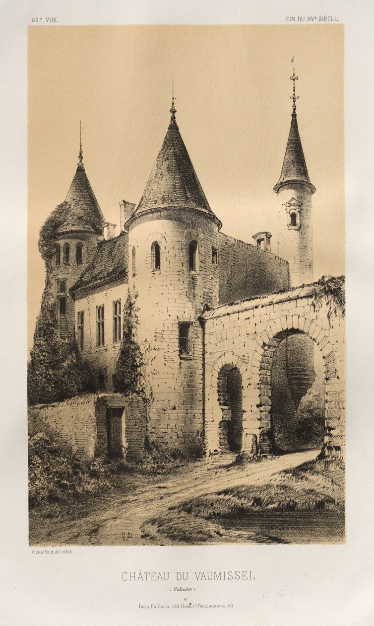 Schloss von Vaumissel (Calvados) von Victor Petit