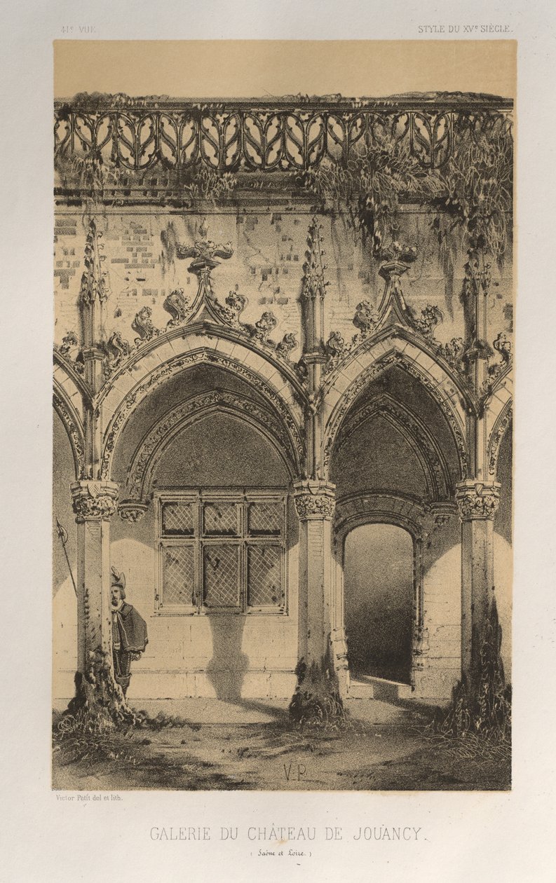 Pl. 41, Galerie des Schlosses von Jouancy Saône-et-Loire, 1860 von Victor Petit