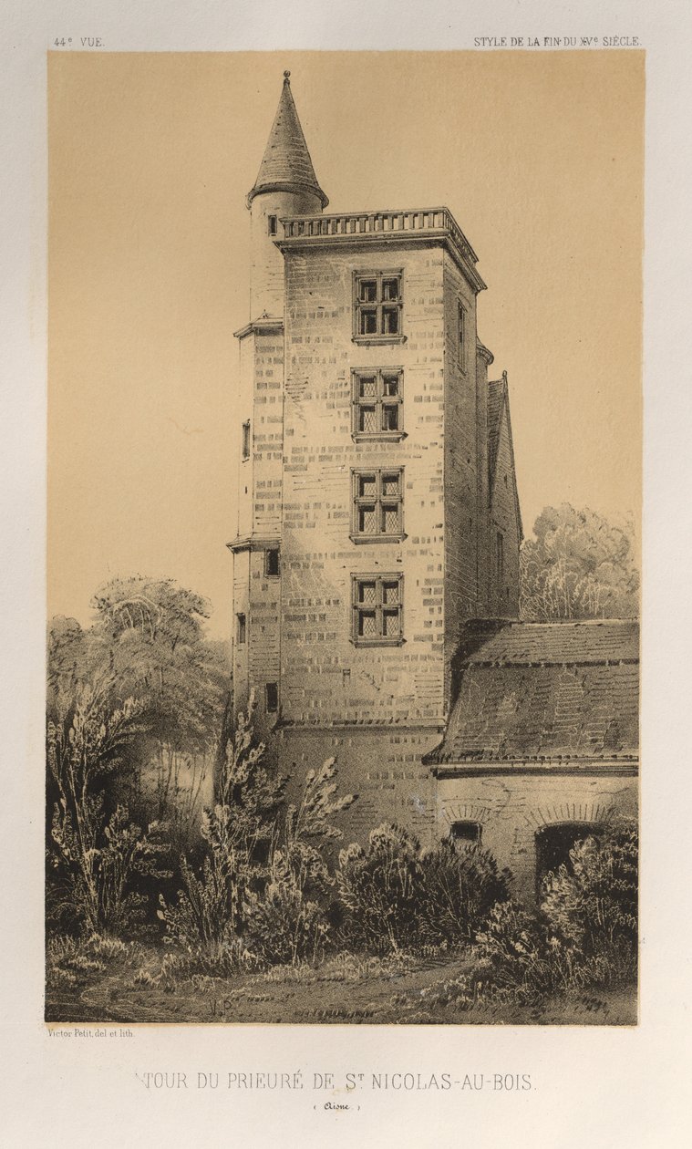 Tour Du Prieuré De St. Nicolas-Au-Bois Aisne (Pl. 44) von Victor Petit