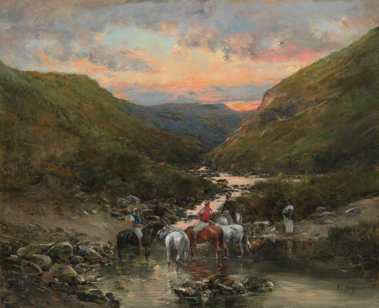 Schlucht in der Nähe von Biskra von Victor Pierre Huguet