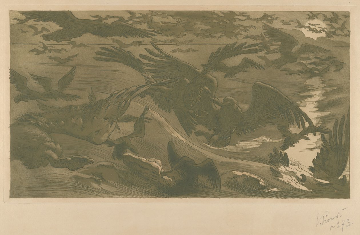 Raubvögel Oiseaux de proie von Victor Prouvé