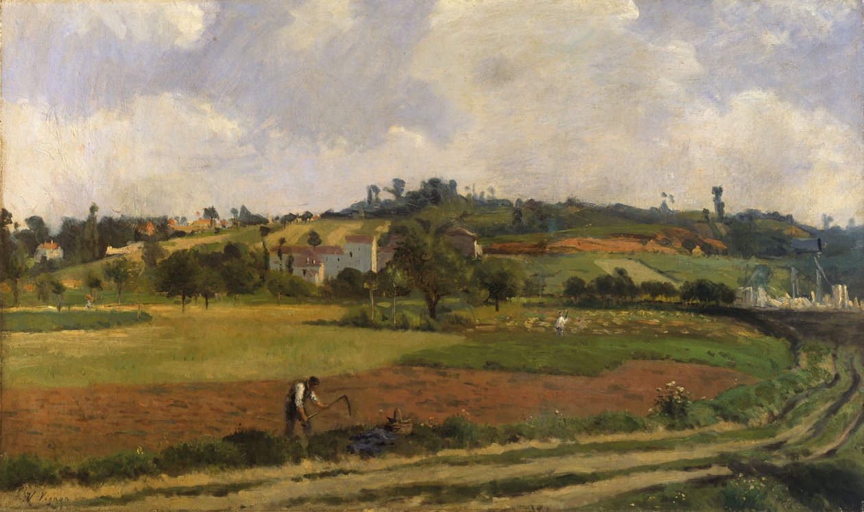 Landschaft bei Pontoise, ca. 1877-85 von Victor Vignon