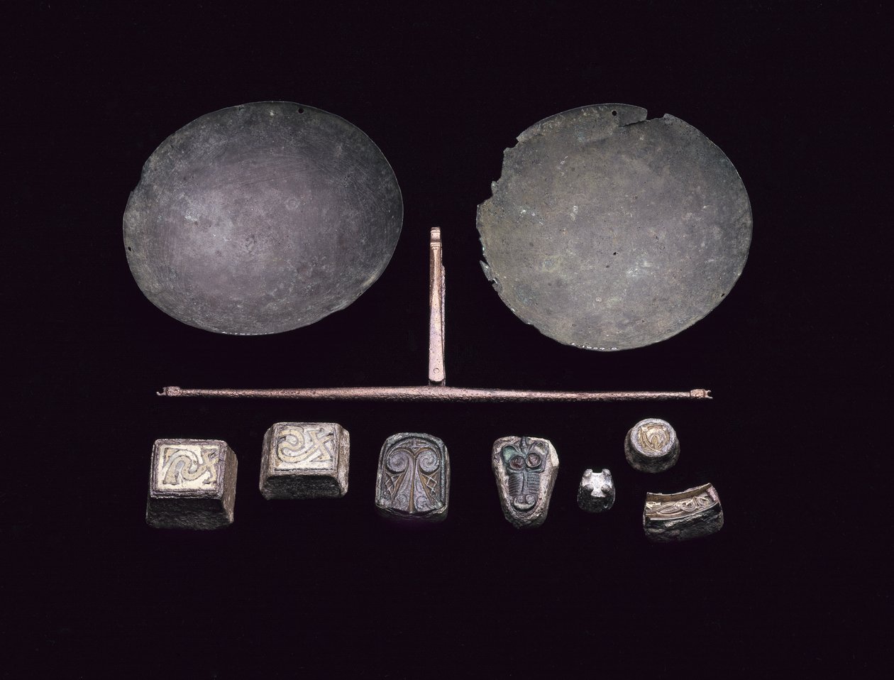 Waagebalken für eine Waage, aus einem Wikingerbootgrab bei Kiloran Bay, Colonsay, Argyll, 875-925 n. Chr. von Viking Viking