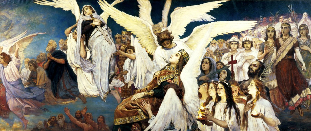 Vor dem Paradies, rechter Teil, 1885-1896 von Viktor Mikhaylovich Vasnetsov