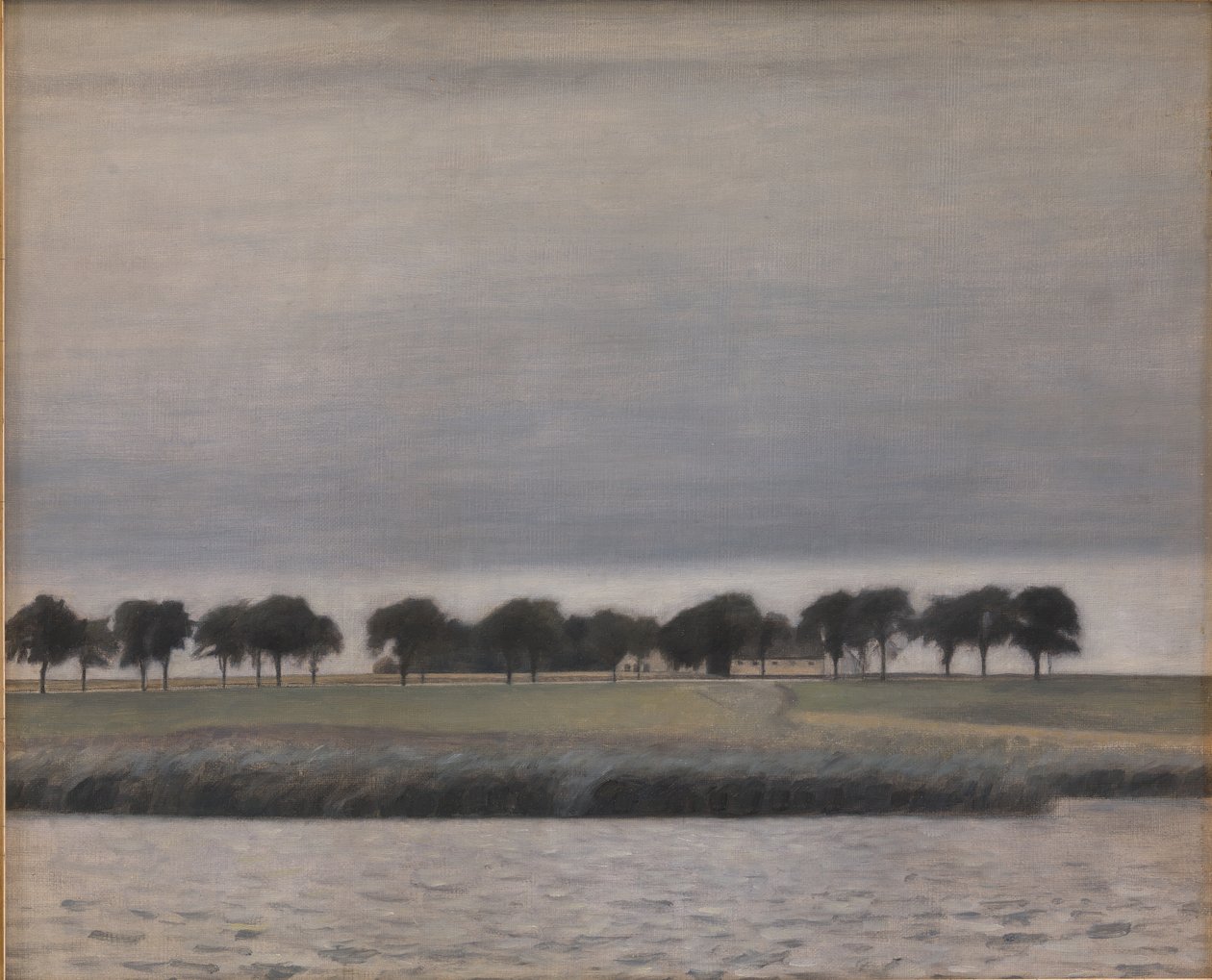 Vorstudie zu "Solregen. Gentofte See" von Vilhelm Hammershøi