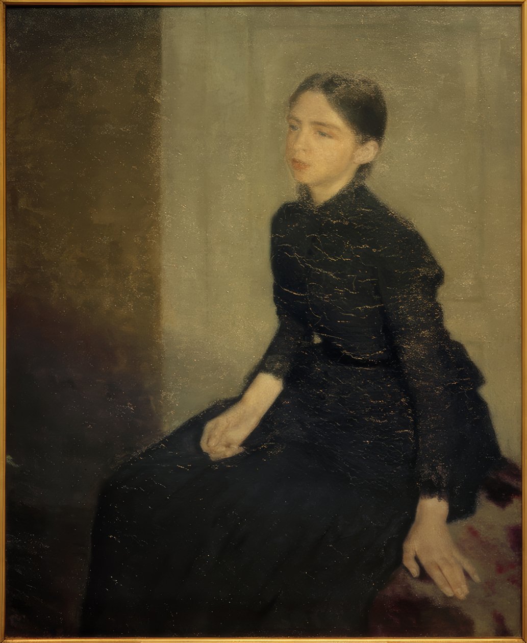 Porträt eines jungen Mädchens von Vilhelm Hammershoi
