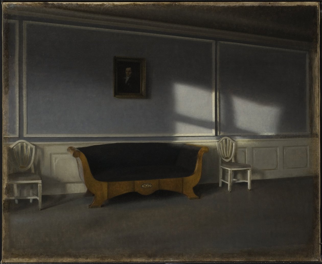 Sonnenschein im Wohnzimmer III von Vilhelm Hammershøi
