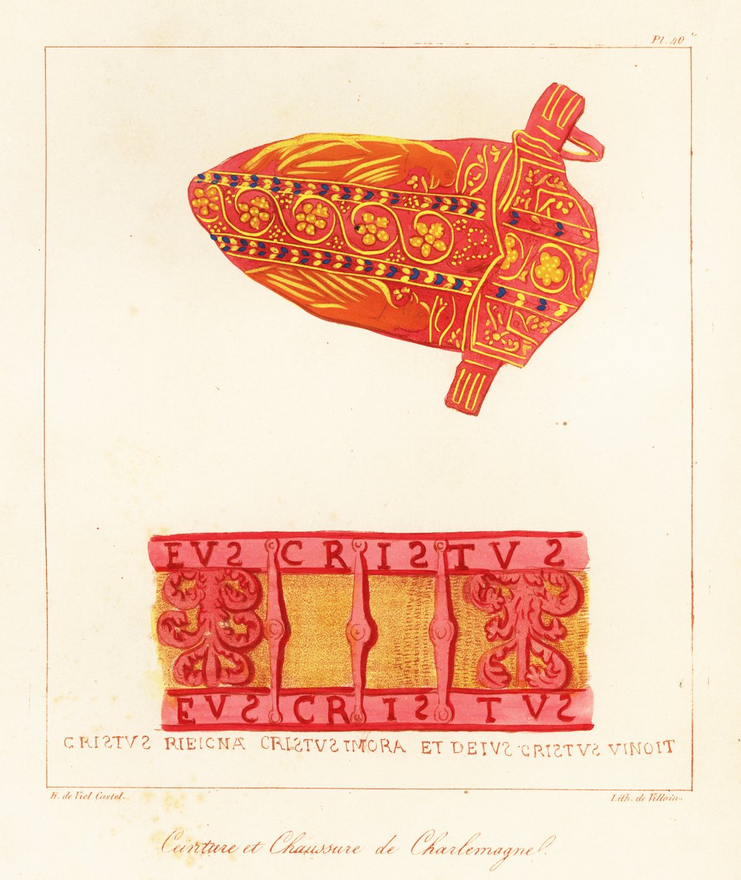 Gürtel und Schuh des Kaisers Karl der Große, 748-814 von Villain Villain
