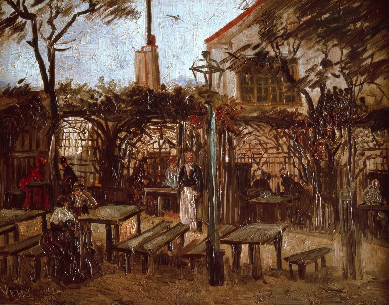 Gartenlokal La Guinguette auf dem Montmartre von Vincent van Gogh