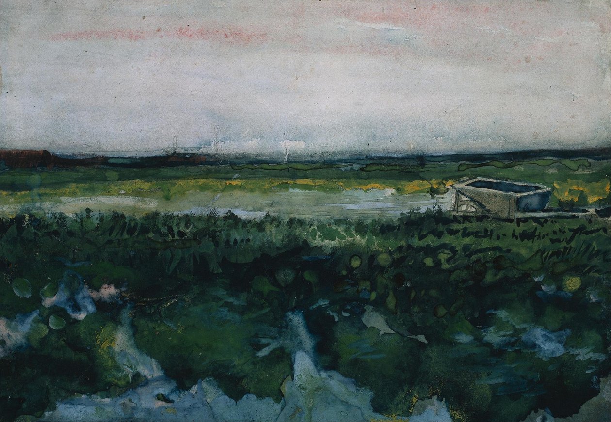 Landschaft mit Schubkarre von Vincent van Gogh