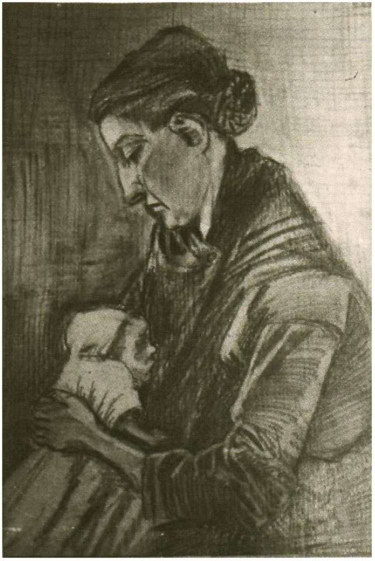 Sien stillt ein Baby 1064 Vincent van Gogh von Vincent van Gogh