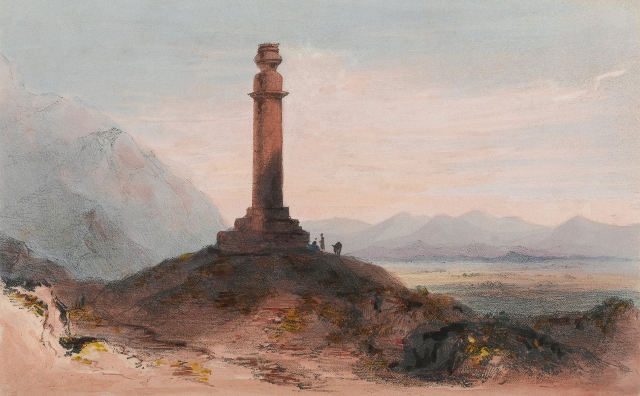 Alexandersäule bei Kabul, ca. 1842 von Vincent (after) Eyre