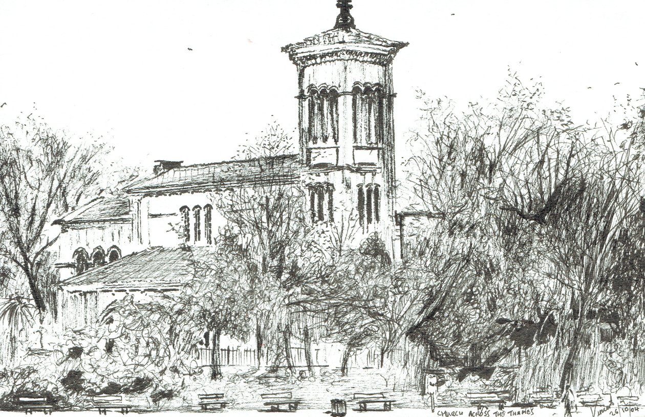 Kirche am Thames, 2004 von Vincent Alexander Booth