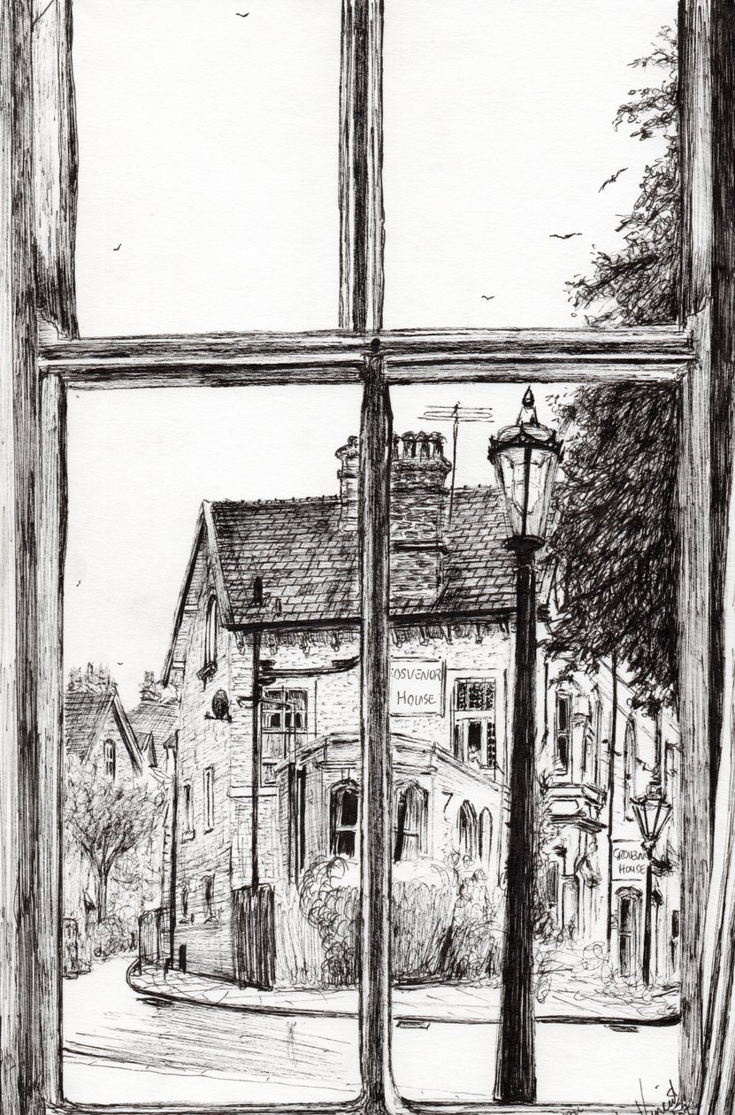 Blick vom Old Hall Hotel Buxton, 2009 von Vincent Alexander Booth