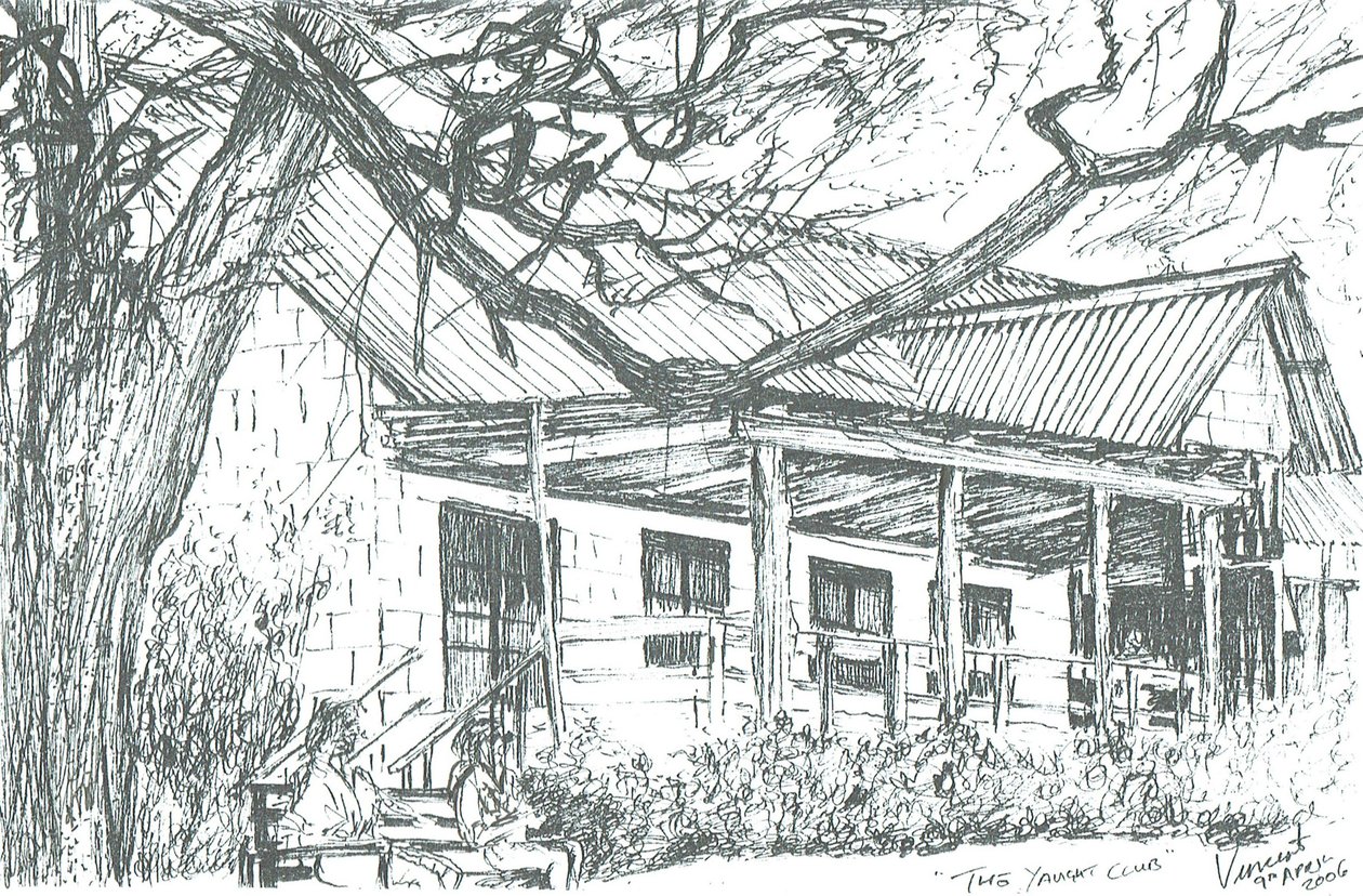 Yachtclub am Naivasha-See, Kenia, 2006 von Vincent Alexander Booth